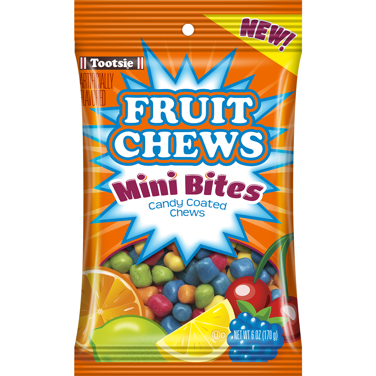 slide 1 of 1, Tootsie Roll Fruit Chew Mini Bites, 6 oz