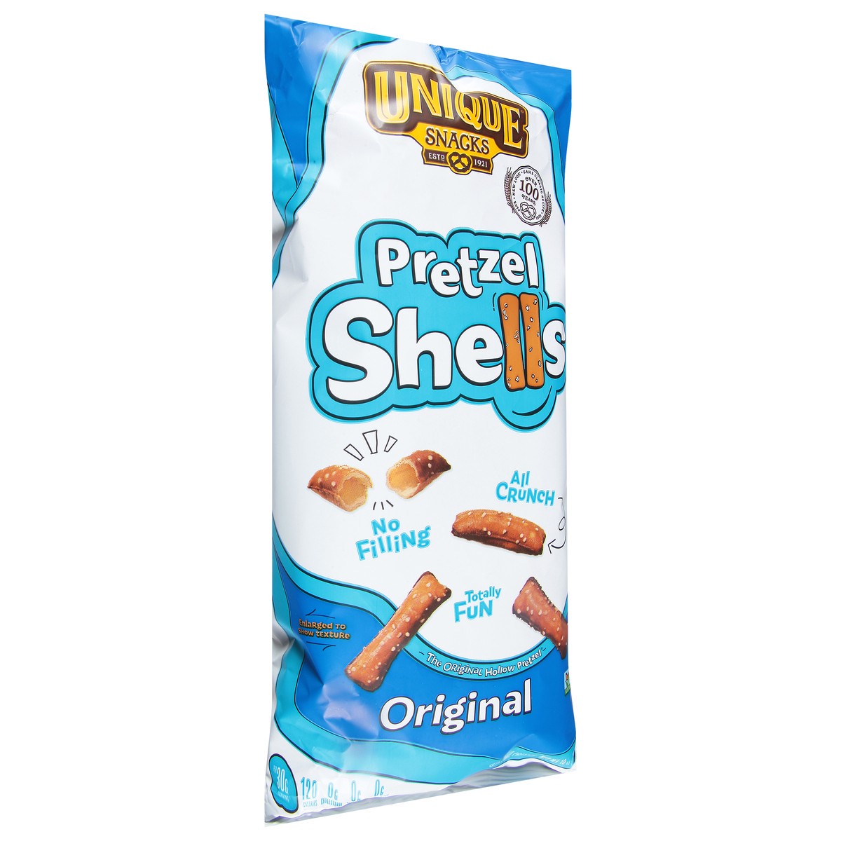 slide 2 of 9, Unique Snacks Original Pretzel Shells 10 oz, 10 oz