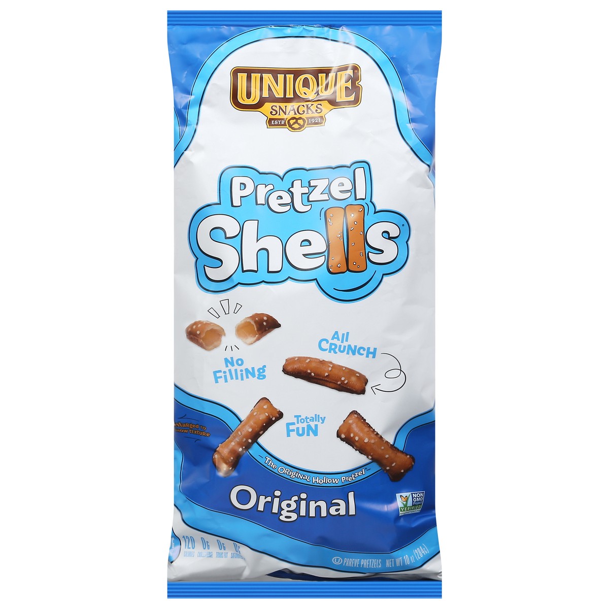 slide 1 of 9, Unique Snacks Original Pretzel Shells 10 oz, 10 oz