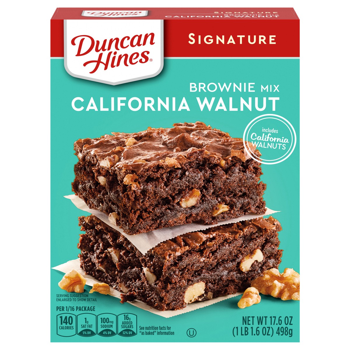 slide 1 of 10, Duncan Hines Brownie Mix, California Walnut, 17.6 oz., 17.6 oz