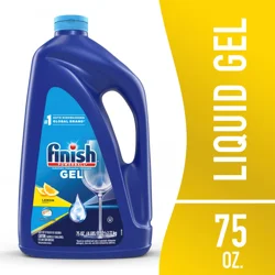 Finish Dishwasher Detergent Gel Liquid, Lemon Scent, 75oz