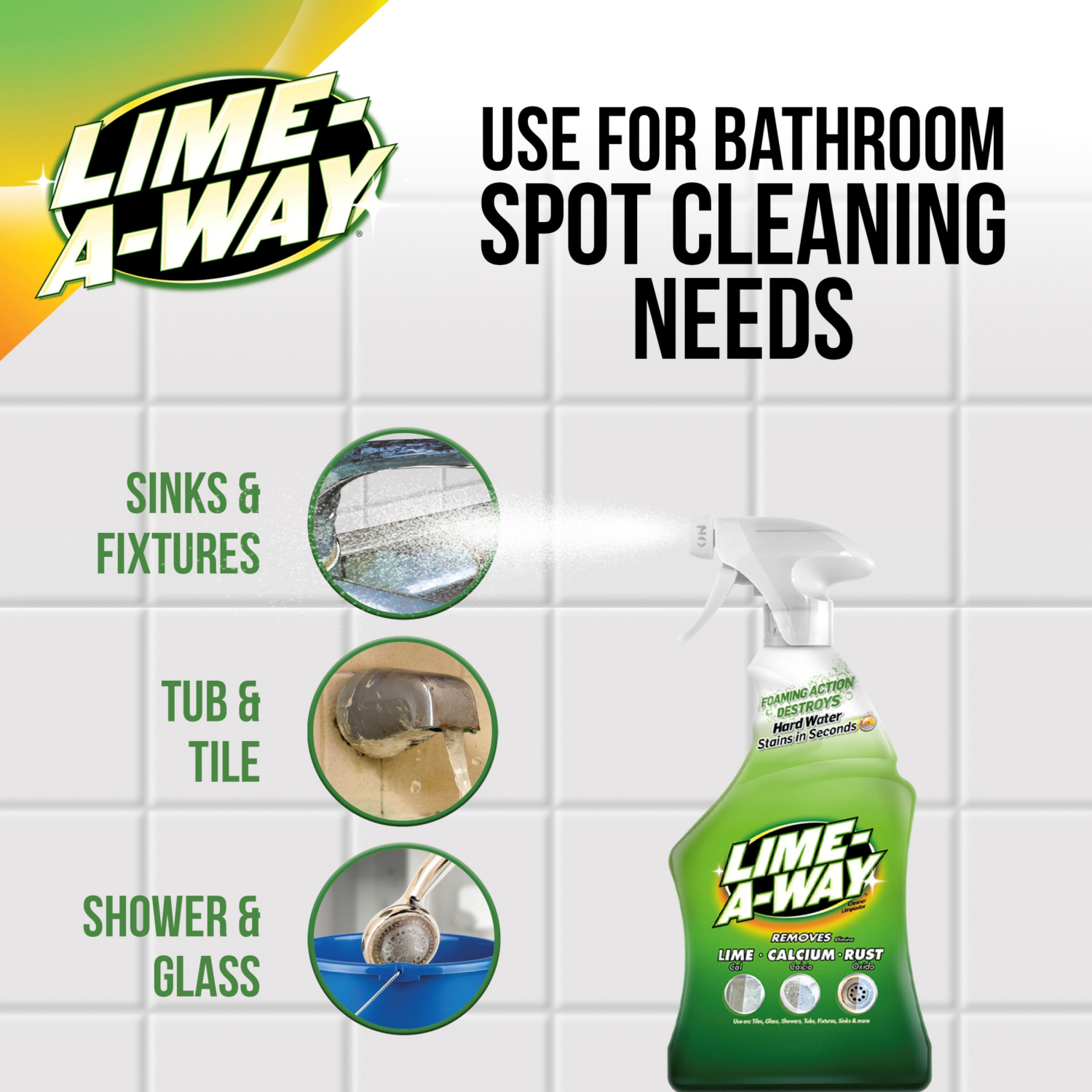 slide 5 of 8, Lime-A-Way Foaming Action Cleaner 22 oz, 22 oz