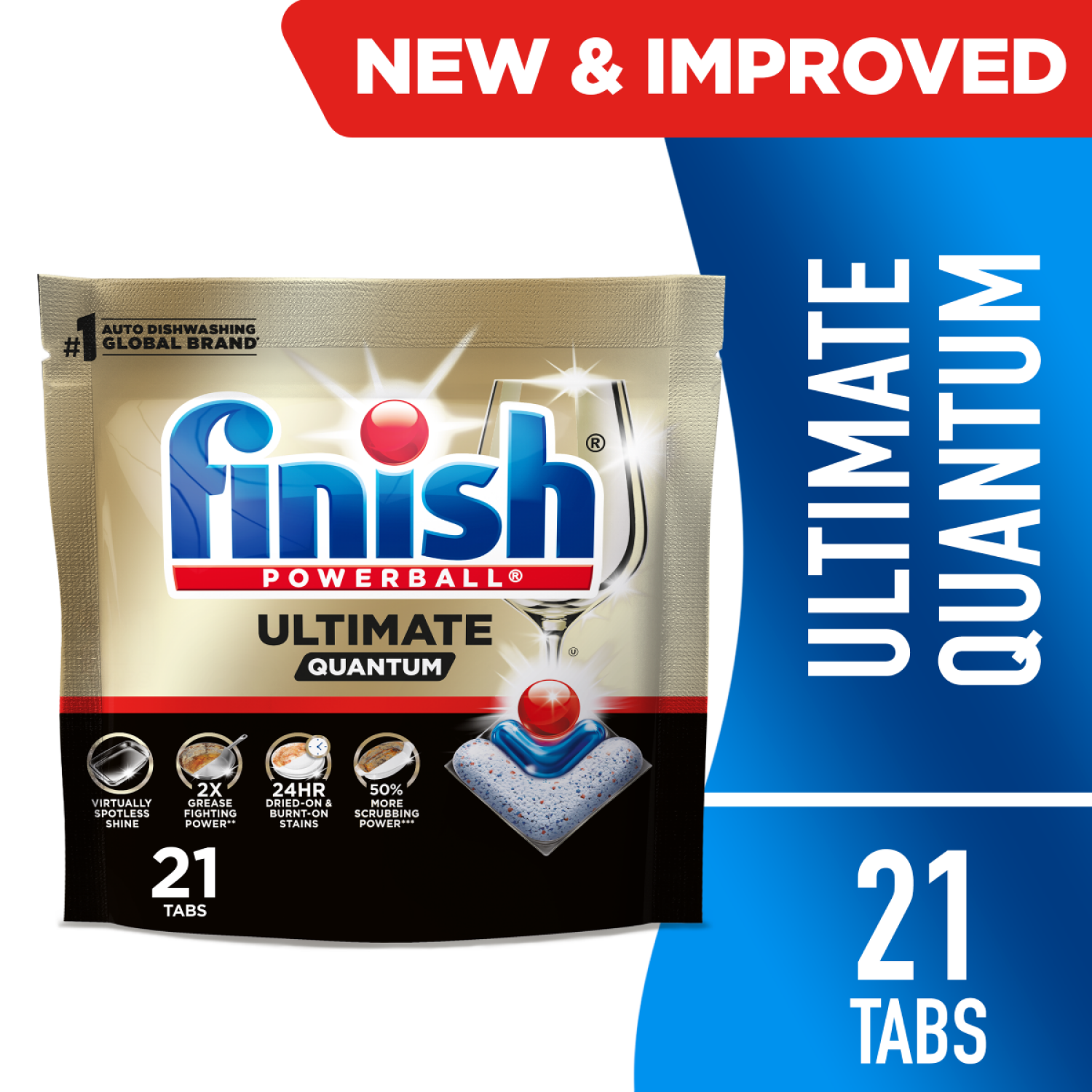 slide 1 of 6, Finish Ultimate Powerball Dishwasher Detergant Pods- 21 ct, 21 ct
