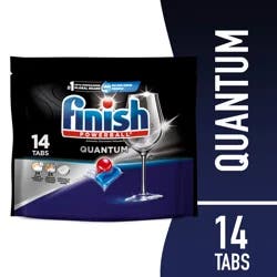 Finish Quantum Dishwasher Detergent, Premium Dishwashing Pods, 14 ct