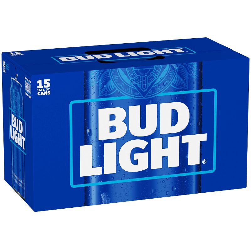 slide 2 of 10, Bud Light Beer - 15pk/16 fl oz Cans, 15 ct; 16 fl oz