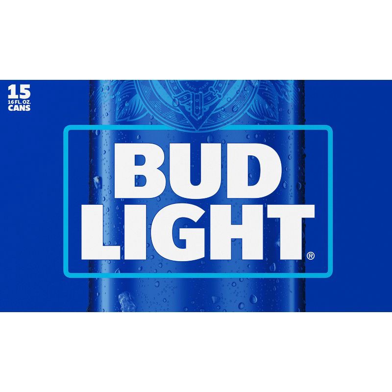 slide 3 of 10, Bud Light Beer - 15pk/16 fl oz Cans, 15 ct; 16 fl oz