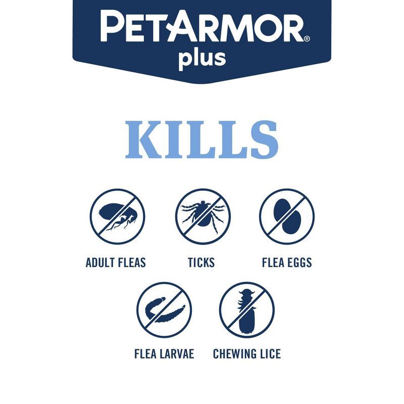 slide 14 of 16, PetArmor Plus Flea and Tick Topical Treatment for Dogs - 45-88lbs - 6 Month Supply, 45 ct; 88 lb