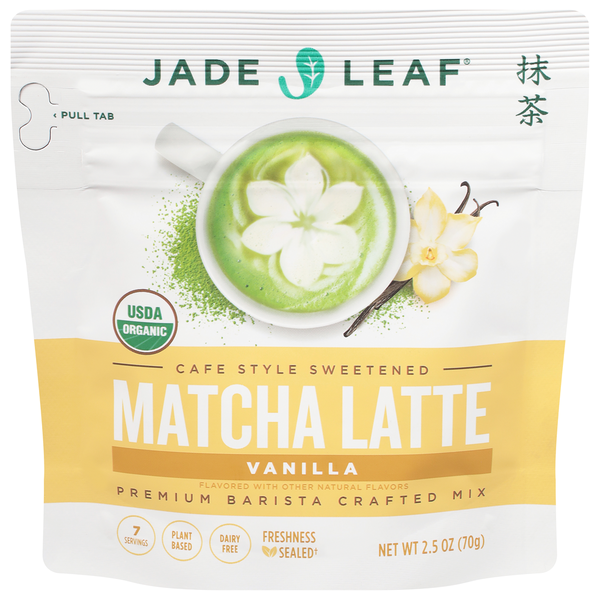 slide 1 of 1, Jade Leaf Cafe Style Sweetened Vanilla Matcha Latte Mix, 2.5 oz