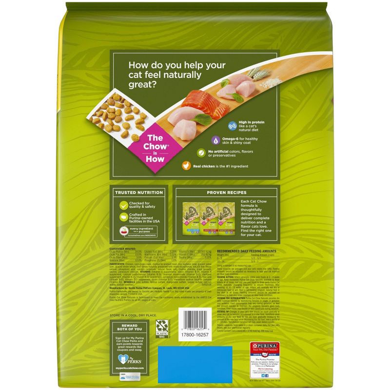 slide 2 of 5, Purina Cat Chow Naturals Original Chicken Flavor Dry Cat Food - 18lbs, 18 lb