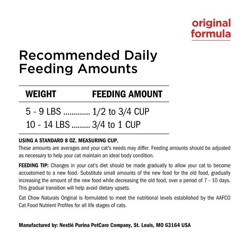 slide 5 of 13, Purina Cat Chow Naturals Original Chicken Flavor Dry Cat Food - 18lbs, 18 lb