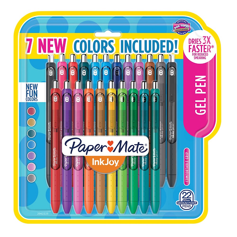 slide 1 of 2, Paper Mate Inkjoy Gel Pens, Medium Point, 0.7 Mm, Assorted Ink Colors, Pack Of 22 Pens, 22 ct