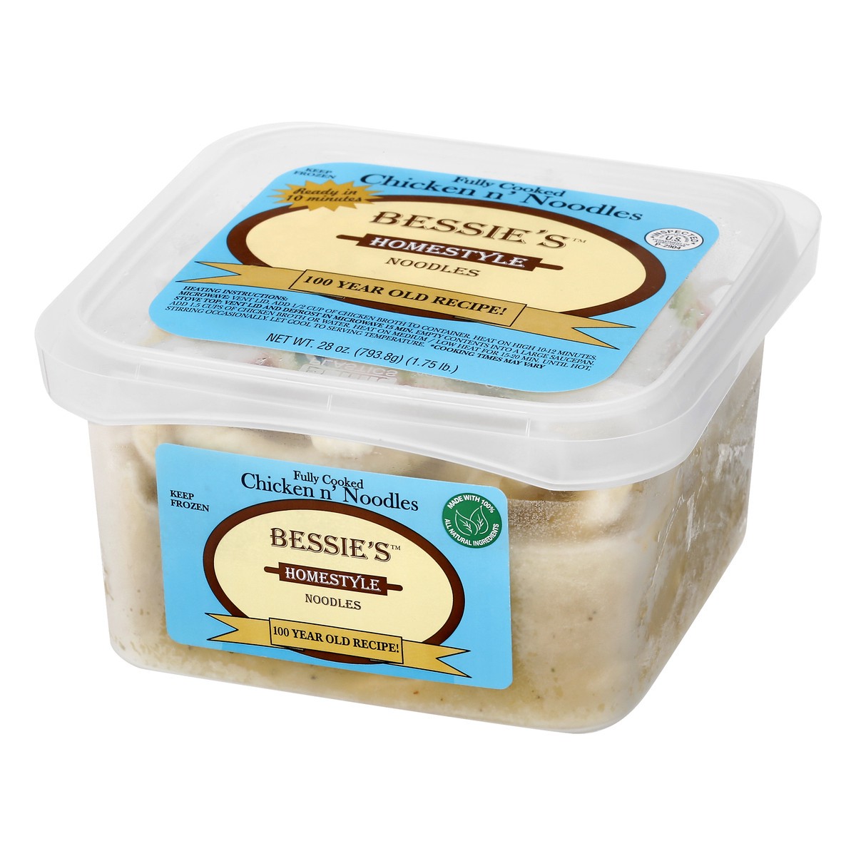 slide 3 of 9, Bessie's Homestyle Chicken n' Noodles 28 oz, 28 oz