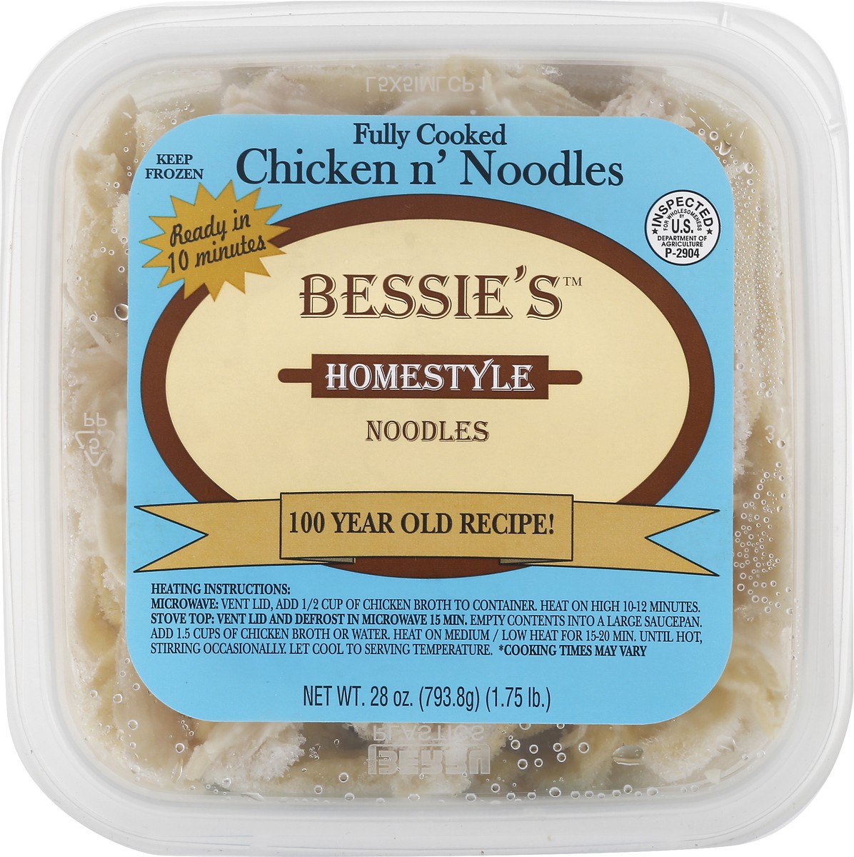 slide 9 of 9, Bessie's Homestyle Chicken n' Noodles 28 oz, 28 oz