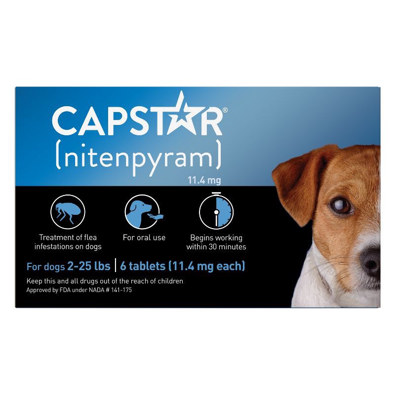 slide 1 of 11, Capstar (Nitenpyram) for Dogs - 2-25lbs, 2 ct; 25 lb