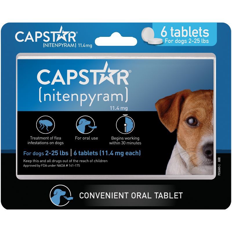 slide 11 of 11, Capstar (Nitenpyram) for Dogs - 2-25lbs, 2 ct; 25 lb