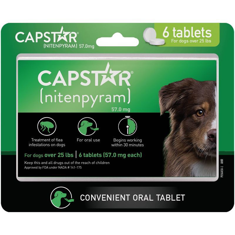 slide 5 of 12, Capstar (Nitenpyram) for Dogs - 25lbs, 25 lb