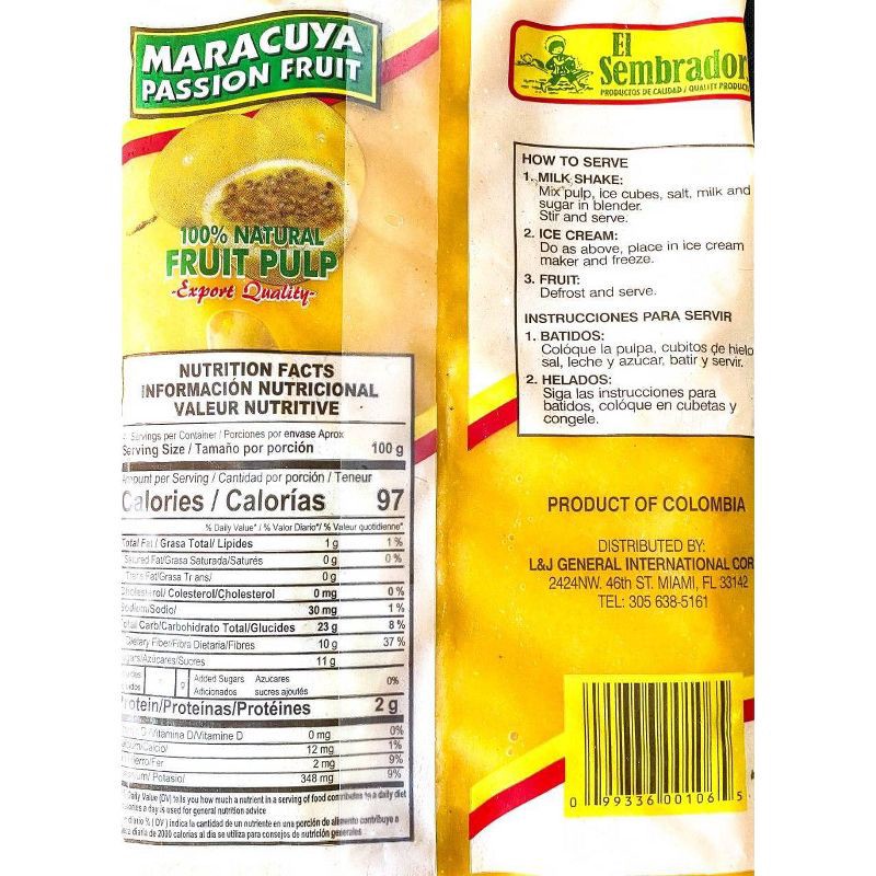 slide 2 of 3, El Sembrador Frozen Pulp Passion Fruit - 14oz, 14 oz