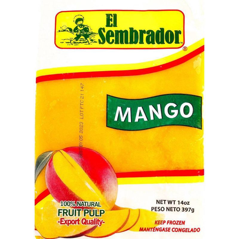 slide 1 of 3, El Sembrador Frozen Pulp Mango - 14oz, 14 oz