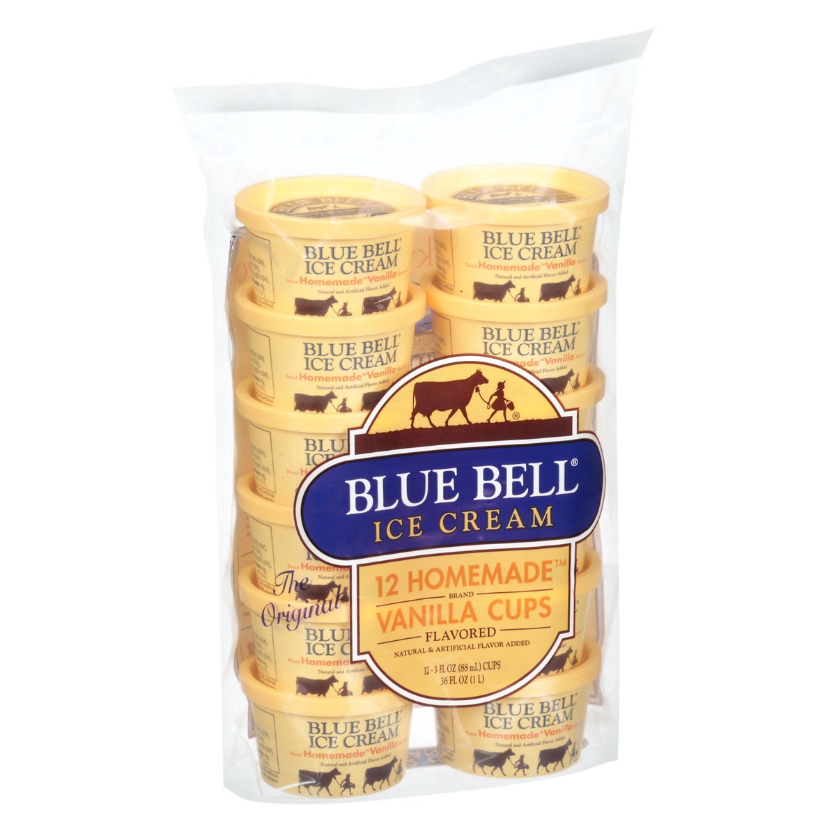 slide 5 of 9, Blue Bell Ice Cream Vanilla Cups, 12 ct