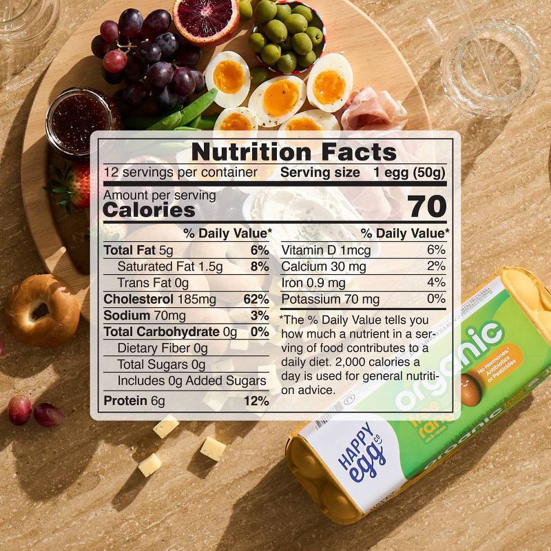 slide 5 of 7, The Happy Egg Co. Happy Egg Large Brown Organic Free Range Grade A Eggs - 12ct, 12 ct