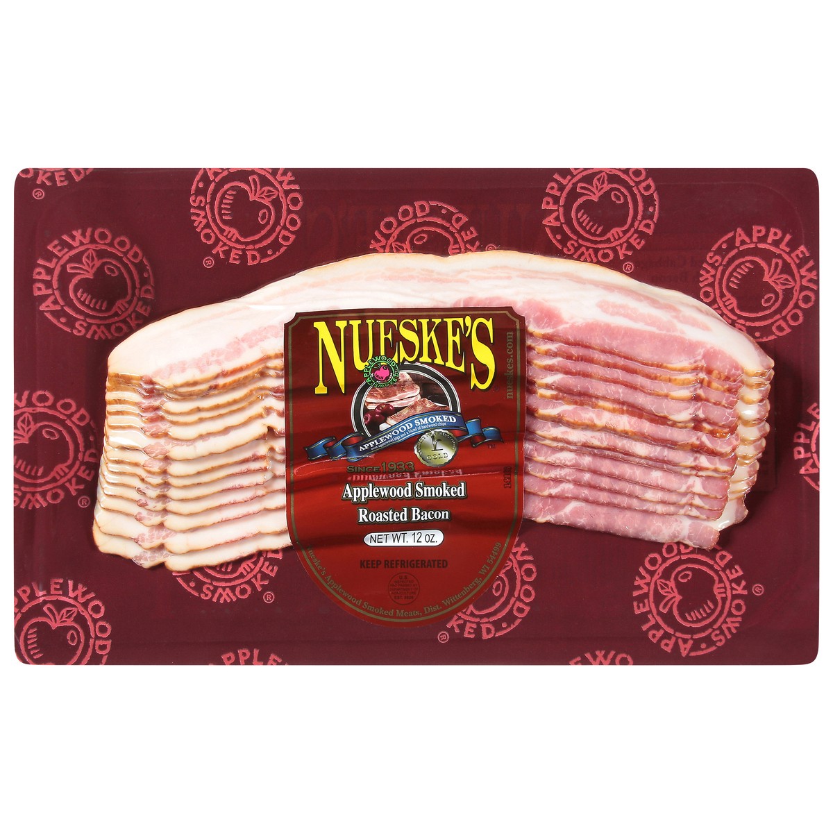 slide 1 of 9, Nueske's Roasted Applewood Smoked Bacon 12 oz, 12 oz