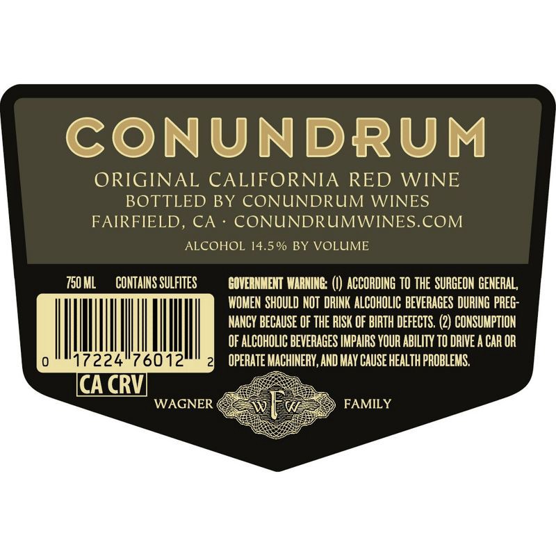 slide 7 of 7, Conundrum Red Blend Wine - 750ml Bottle, 750 ml