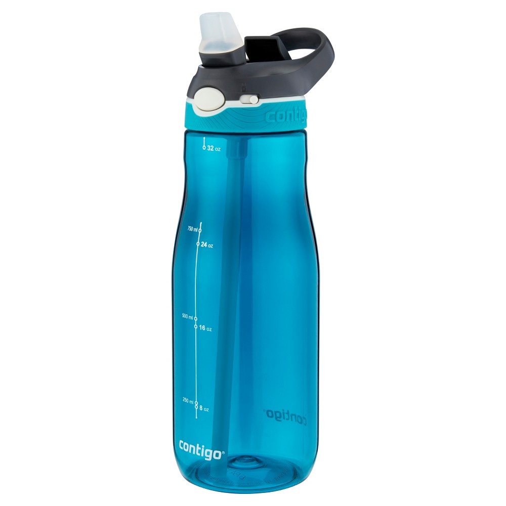 slide 3 of 6, Contigo Autospout Straw Ashland Hydration Bottle Scuba Blue, 32 oz