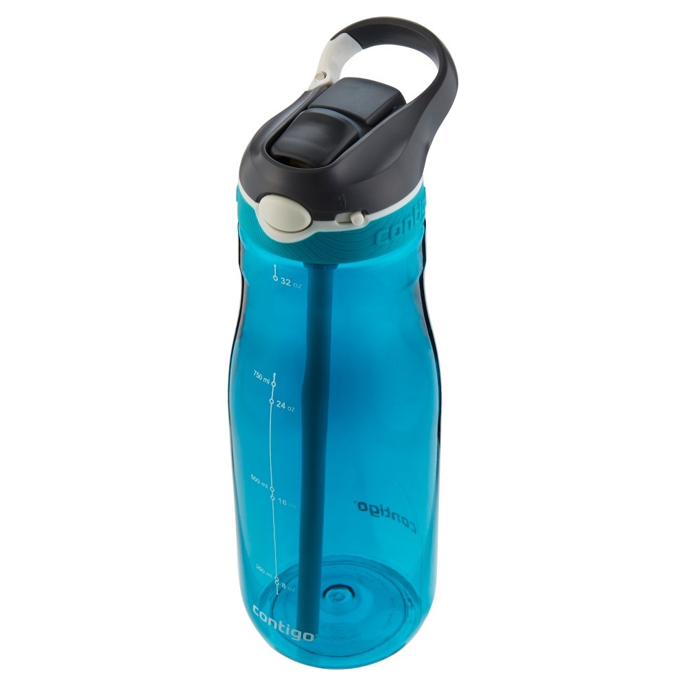 slide 4 of 6, Contigo Autospout Straw Ashland Hydration Bottle Scuba Blue, 32 oz