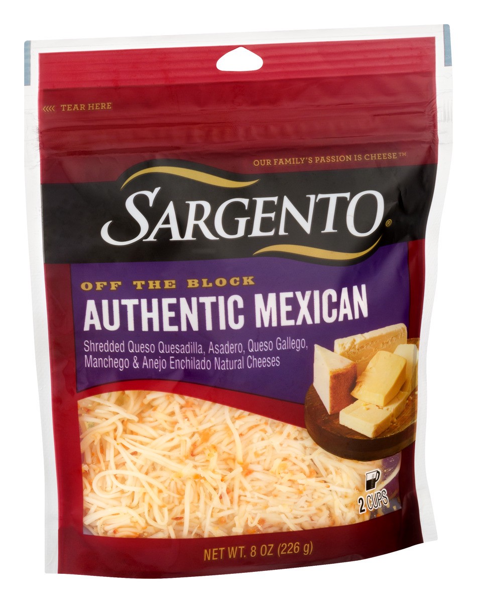 slide 3 of 9, Sargento Authentic Mexican Artisan Blend Cheese, 8 oz