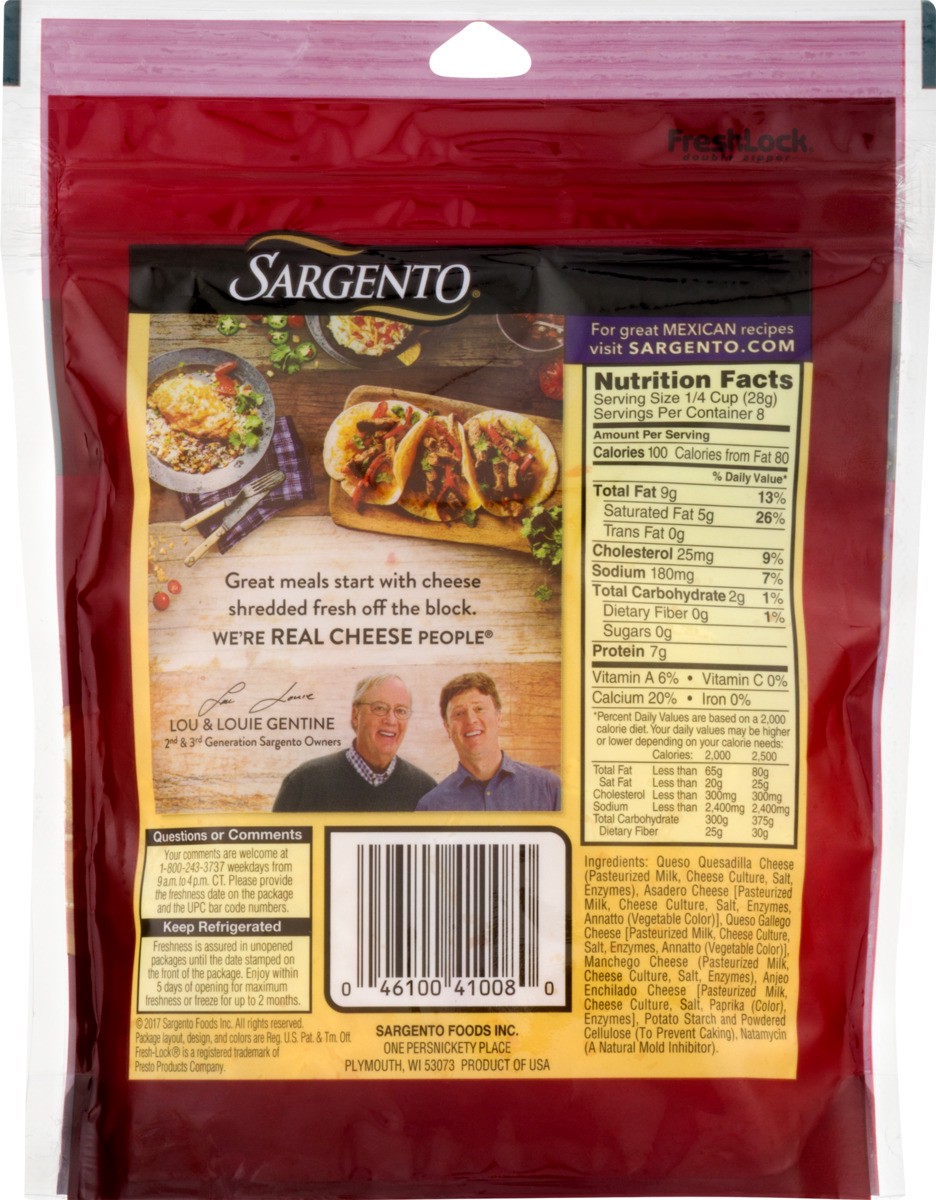 slide 3 of 9, Sargento Authentic Mexican Artisan Blend Cheese, 8 oz