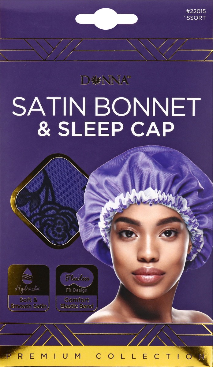 slide 5 of 9, Donna Satin Bonnet & Sleep Cap, 1 ct