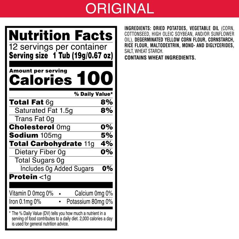 slide 5 of 5, Pringles Snack Cups Original Potato Crisps Chips Multipack - 8oz/12ct, 12 ct; 8 oz