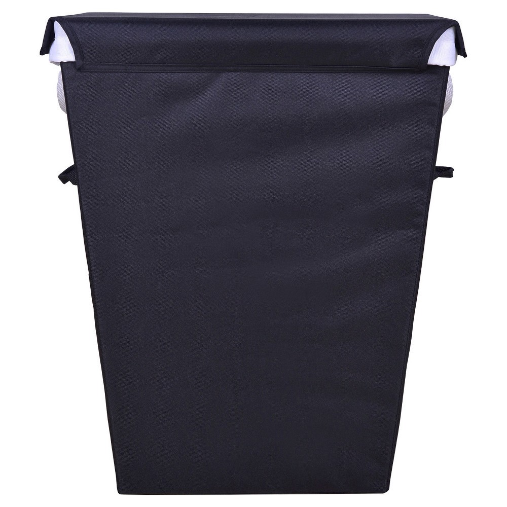 slide 5 of 5, Laundry Hamper with Lid Black - Room Essentials, 1 ct