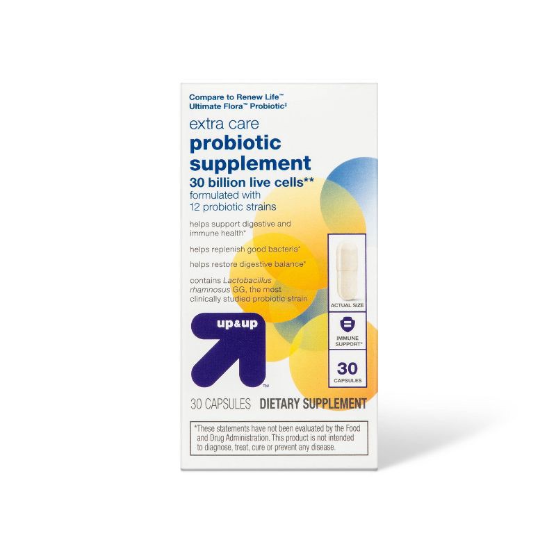 slide 1 of 4, Daily Flora Probiotic Capsules - 30ct - up&up™, 30 ct