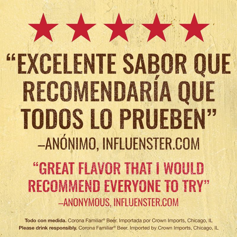 slide 4 of 9, Corona Familiar Lager Beer - 12pk/12 fl oz Bottles, 12 ct; 12 fl oz