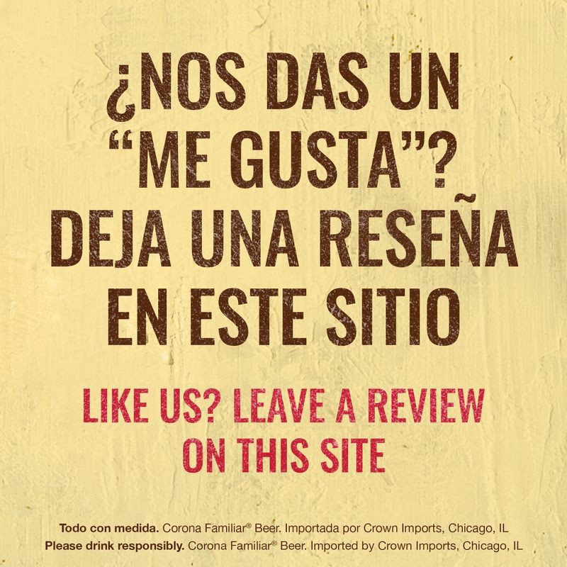 slide 5 of 9, Corona Familiar Lager Beer - 12pk/12 fl oz Bottles, 12 ct; 12 fl oz