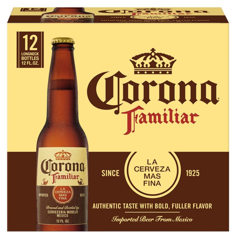 slide 8 of 9, Corona Familiar Lager Beer - 12pk/12 fl oz Bottles, 12 ct; 12 fl oz