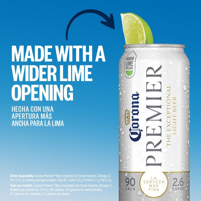 slide 3 of 10, Corona Premier Lager Beer - 12pk/12 fl oz Cans, 12 ct; 12 fl oz