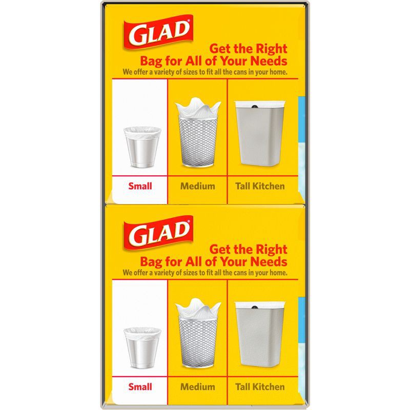 slide 8 of 12, Glad Small Trash Bags + OdorShield White Trash Bags - 4 Gallon - 52ct, 4 gal, 52 ct