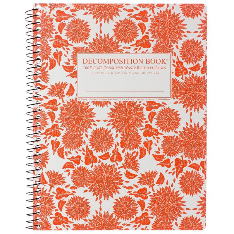 slide 3 of 4, Decomposition Book 100pg College Ruled Spiral Notebook (Designs May Vary): School Supplies, Single Subject, Flexible Cover, 1 ct