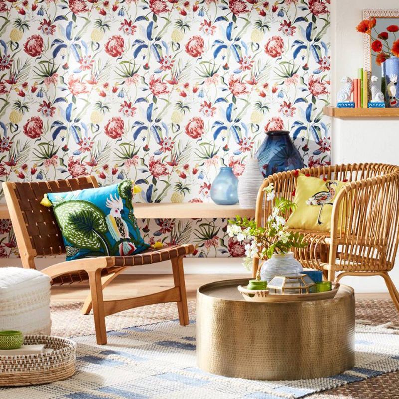 slide 4 of 6, 5'x7' Basket Weave Woven Area Rug Natural - Threshold™, 1 ct