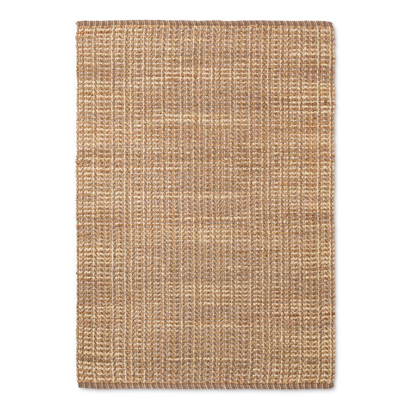 slide 1 of 6, 5'x7' Basket Weave Woven Area Rug Natural - Threshold™, 1 ct