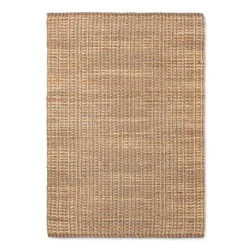 5'x7' Basket Weave Woven Area Rug Natural - Threshold™