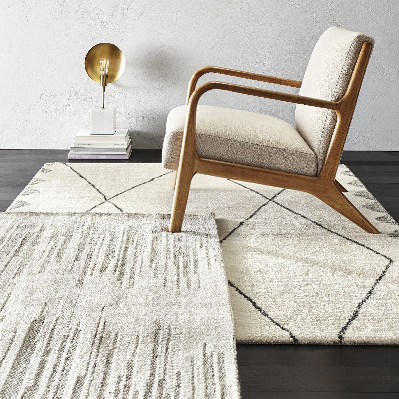 slide 3 of 3, 2'x3' Woven Accent Rug Gray - Threshold™: Handmade Rectangle, Multi-Stripe, Jute & Cotton, Indoor Use, 1 ct