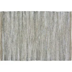 2&#x27;x3&#x27; Woven Accent Rug Gray - Threshold™: Handmade Rectangle, Multi-Stripe, Jute &amp; Cotton, Indoor Use