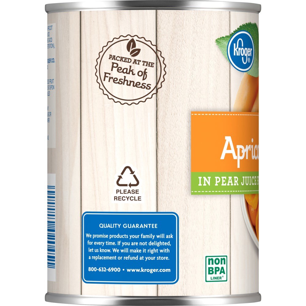 slide 4 of 4, Kroger Apricot Halves In Pear Juice, 15 oz
