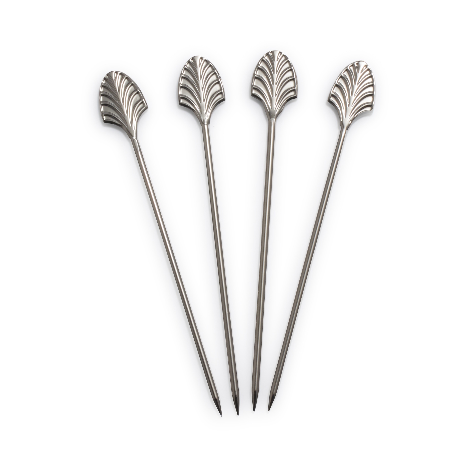 slide 1 of 1, Viski Stainless Steel Cocktail Picks, 4 ct