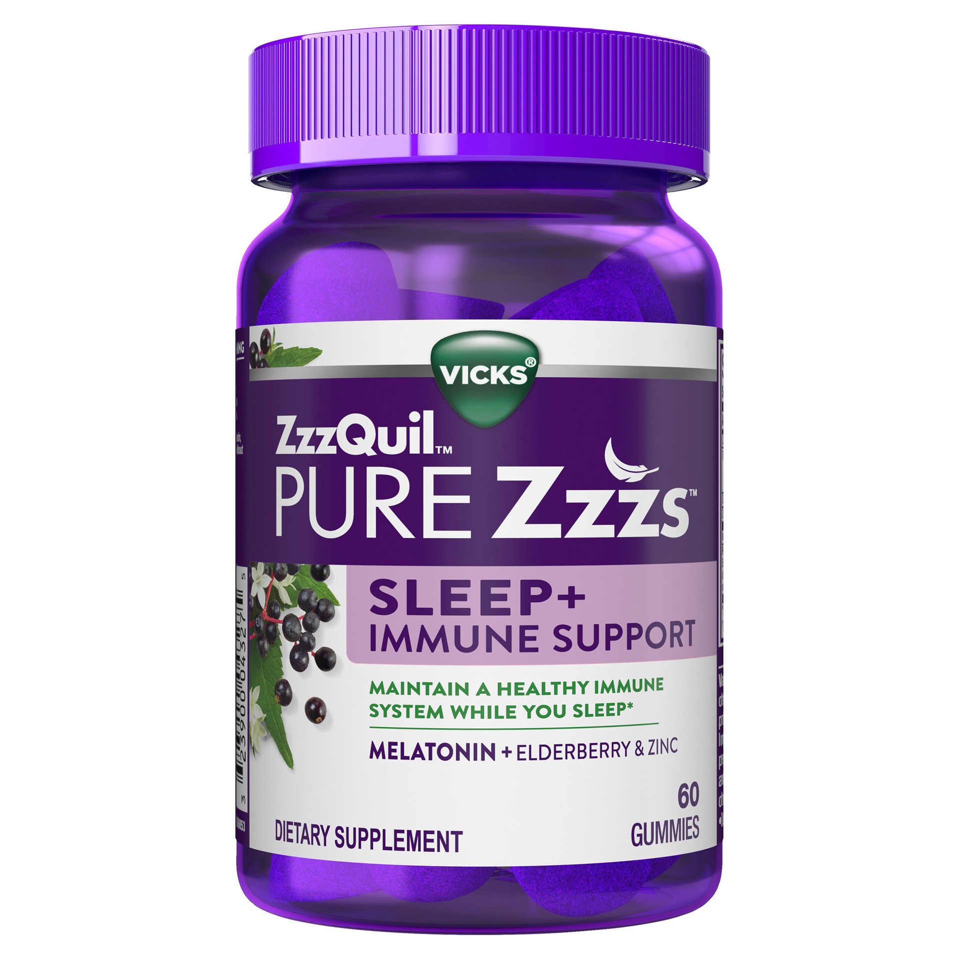 slide 1 of 1, Zzzquil Pure Zzz Immune Support Gumm, 60 ct