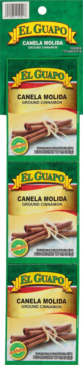 slide 1 of 6, El Guapo Ground Cinnamon 3-0.11 oz. Packets, 0.11 oz