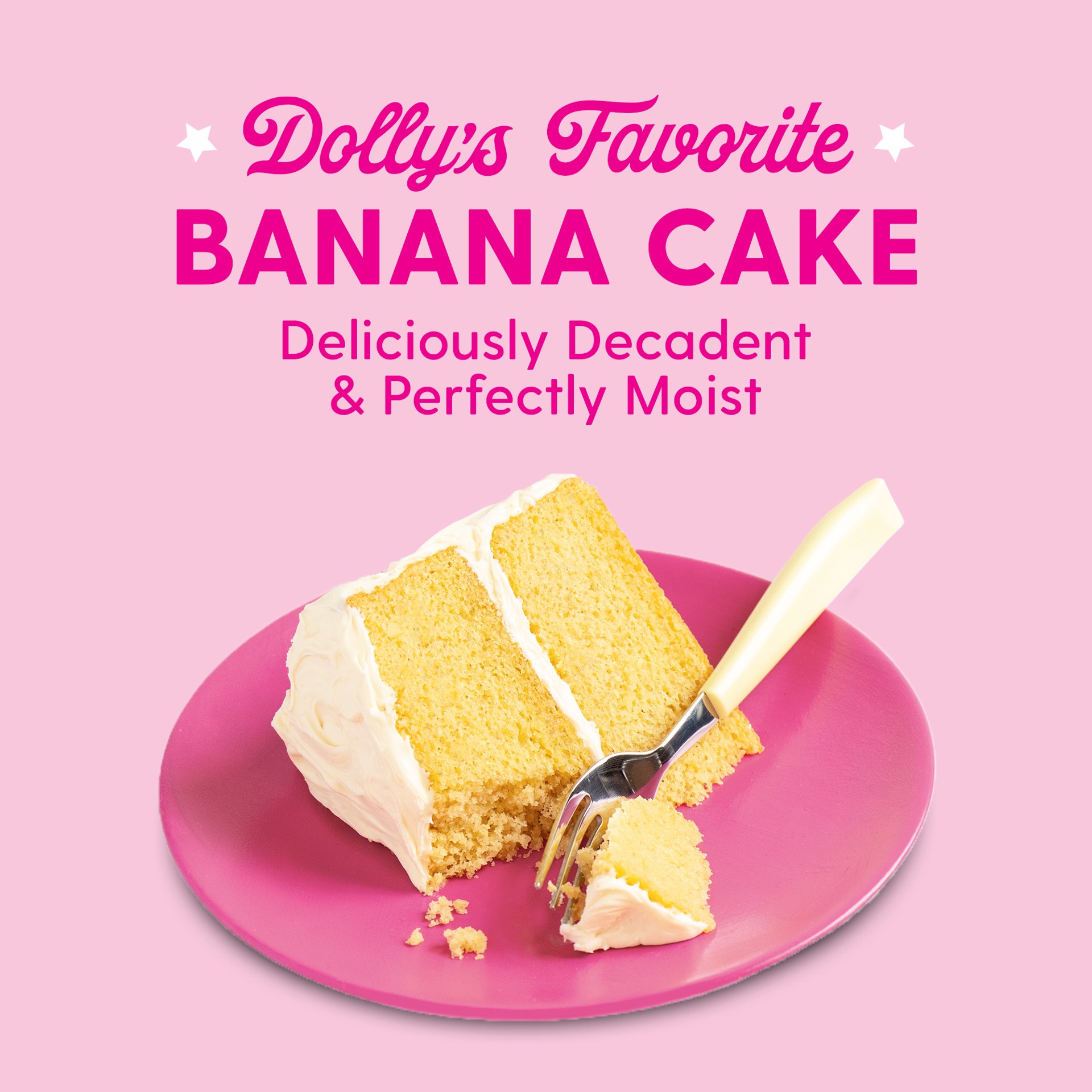 slide 4 of 5, Duncan Hines Dolly Parton's Favorite Banana Flavored Cake Mix, 18 oz., 18 oz